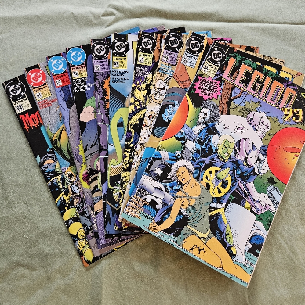 Vintage DC Legion '93 Comics Book Bundle‎ - #50, 52-54, 57-62 Mar 1993 -Jan 1994